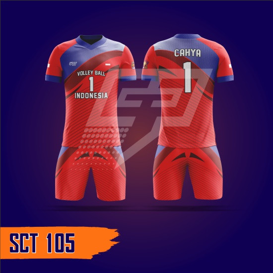 Jersey Volly Setelan Full Print SCT105