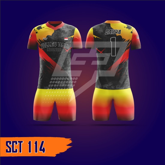 Jersey Volly Setelan Full Print SCT114 