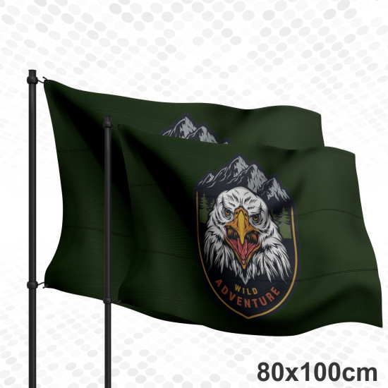 Bendera Kain Ukuran 80x100cm