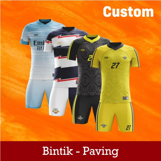 Jersey Custom Setelan Bahan Bintik dan Paving