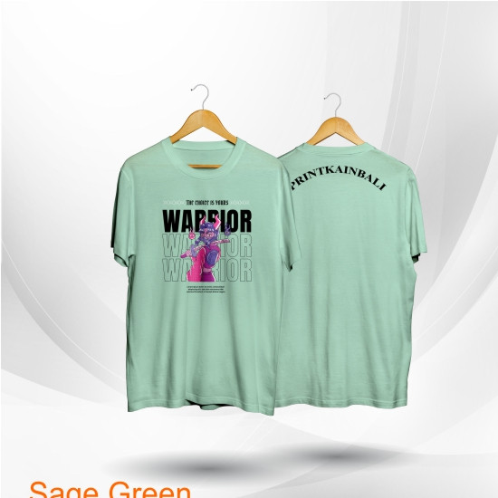 Kaos Cotton Combed 30S Warna Hijau Sage | Printkainbali