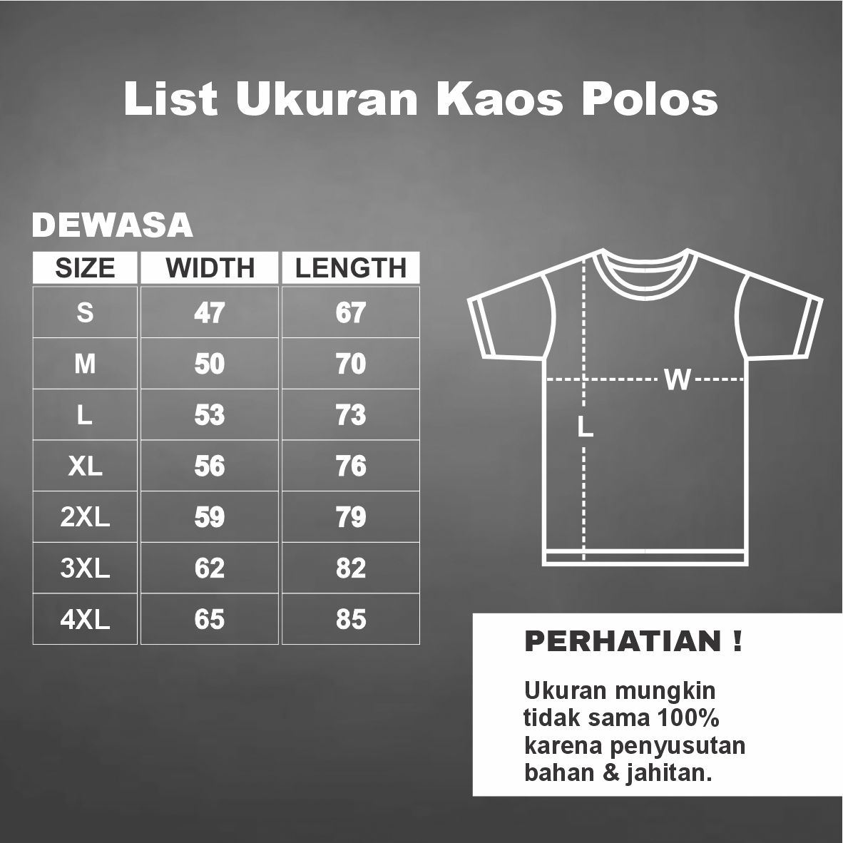 Kaos Combed 30 S Polos