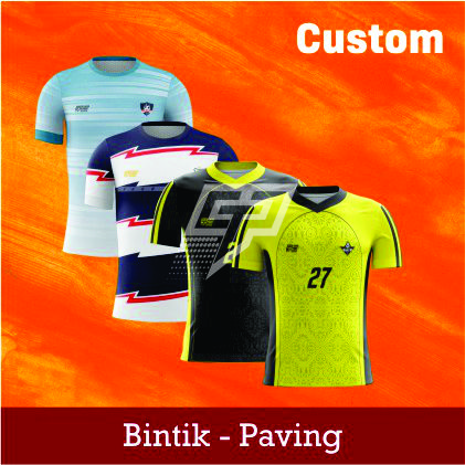 Jersey Custom Atasan Bahan Bintik dan Paving