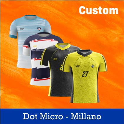 Jersey Custom Bahan Dot Micro dan Millano