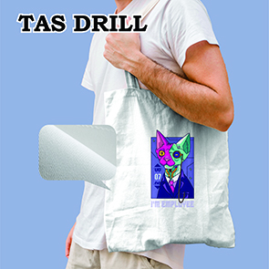 Tote Bag Drill Putih 30x40cm Print Sublim