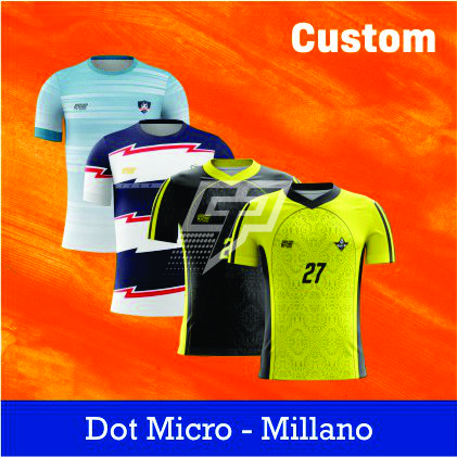 Jersey Custom Atasan Bahan Dot Micro dan Millano